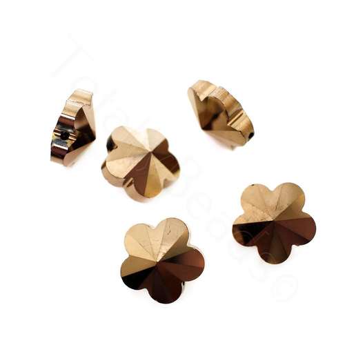 14mm crystal beads bronze 14x14mm, pack of 8 — faceted for jewelry making and beadwork