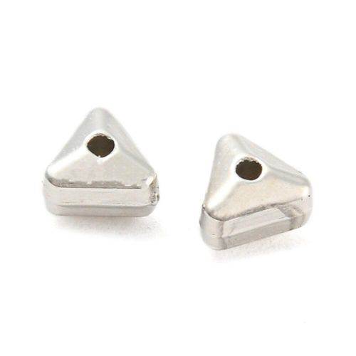 Acrylic Triangle Rondelle 4mm 100pcs   Antique Silver for jewellery making