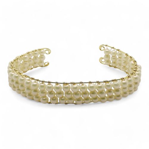 Genevieve Cuff Bracelet lemon bracelet making kit — DIY set with beads and instructions for creating handmade jewelry