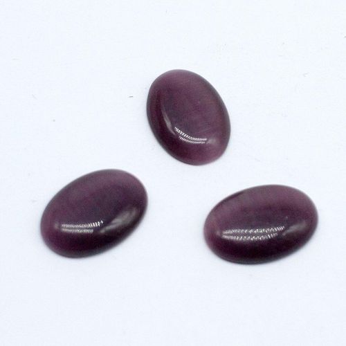 Cateye Oval Cabochon 14x10mm 1pc   Amethyst for jewellery making