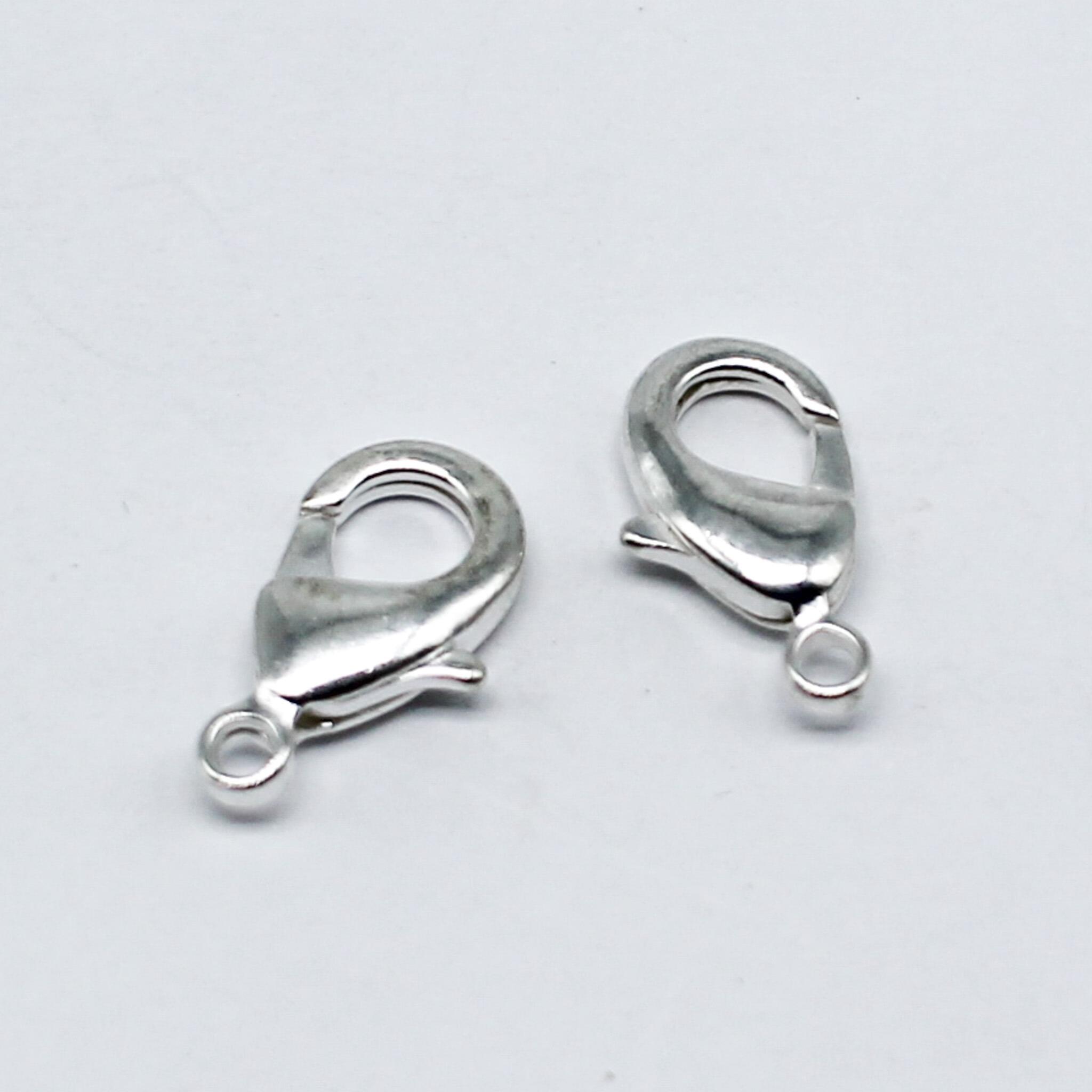 Lobster Clasp 15mm 10pcs   Silver Plated for jewellery making