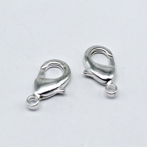 Lobster Clasp 15mm 10pcs   Silver Plated for jewellery making
