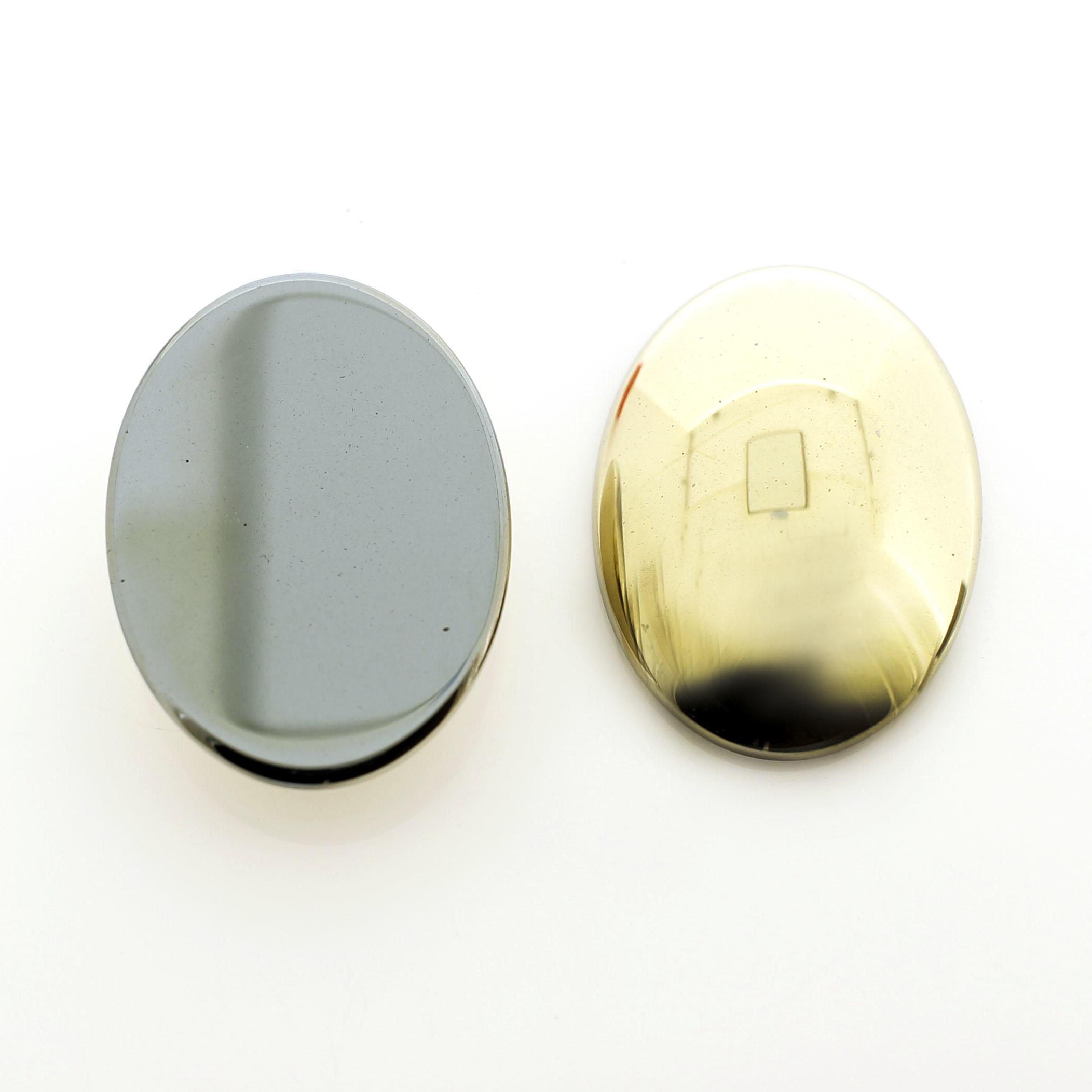 Hematite Cabochon Oval 25x18mm - Champange Gold
