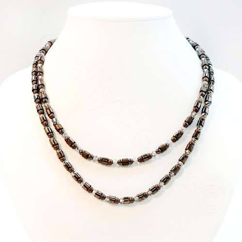 Hematite Snake Jewellery Pack coffee jewelry making kit — DIY set with beads and instructions for creating handmade jewelry