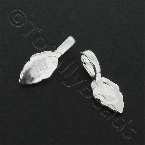Leaf Bail - Silver Plated - 2 pcs