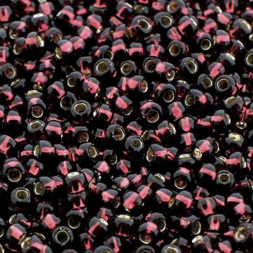 Toho Size 8 Seed Beads 10g - Silver Lined Amethyst
