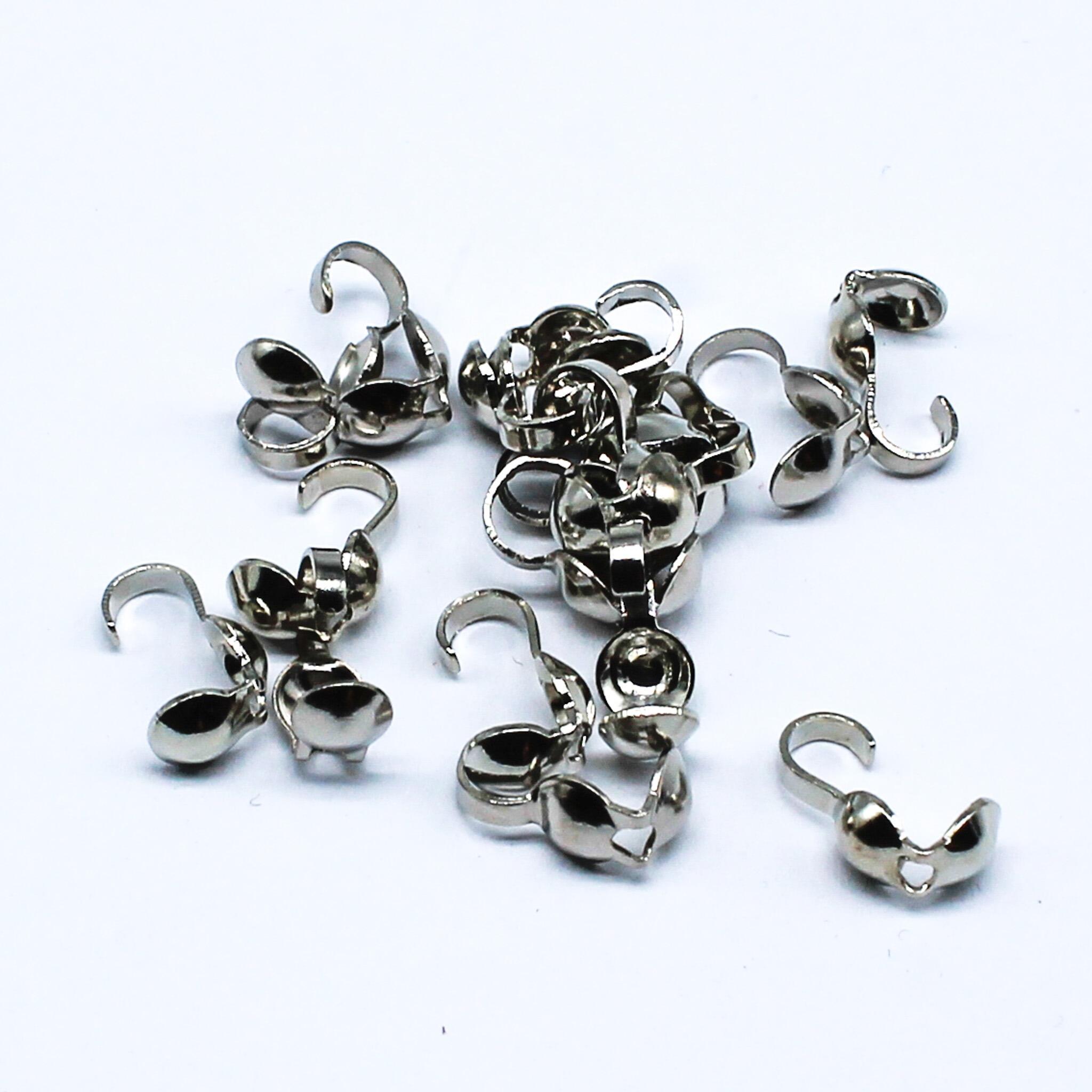 Calotte with Hook 50pcs   Rhodium for jewellery making