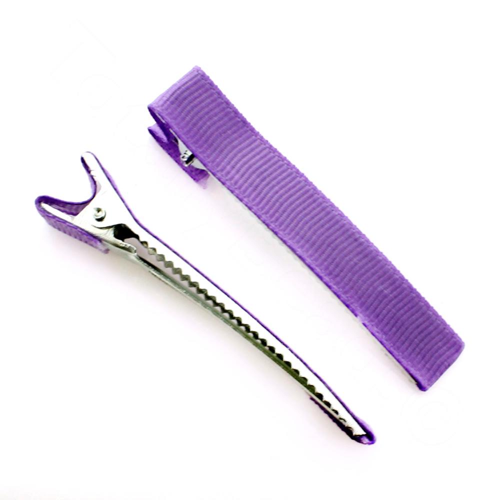 Hair Grip Fabric Covered - Lilac 1pc