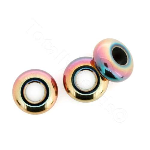14x6mm hematite beads — for jewelry making, crafting, and beadwork projects