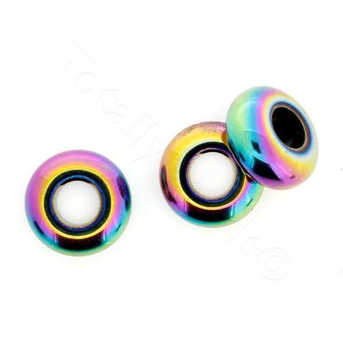 14x6mm hematite beads — for jewelry making, crafting, and beadwork projects