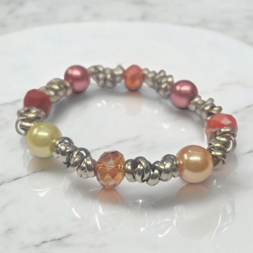 Stretch Chain Bracelets Makes 15   Red for jewellery making