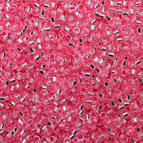 Toho Size 11 Seed Beads 10g   Silver Lined Pink 6mm for jewellery making