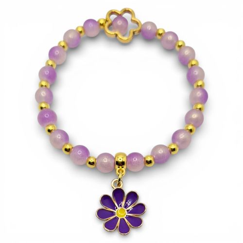 Avril Spring Bracelets x2   Lilac for jewellery making