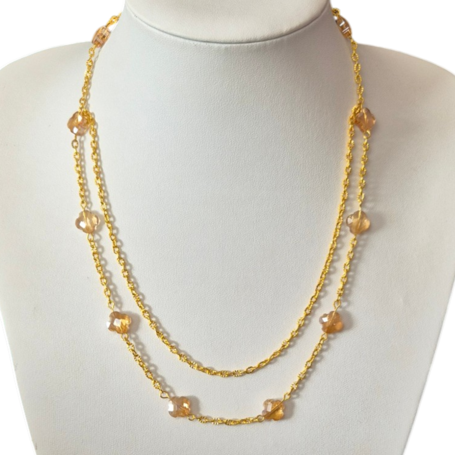 Sinead Clover Necklace x2   Auburn for jewellery making