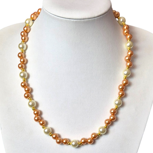 Cerelia Pearl Necklace   Golden Ivory for jewellery making