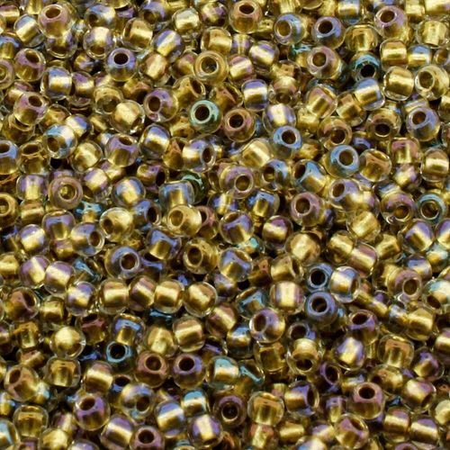 Toho Size 11 Seed Beads 10g   Inside Colour Crystal Gold 6mm for jewellery making