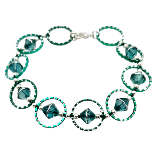 Bethan Ring Bracelets x3   Green for jewellery making