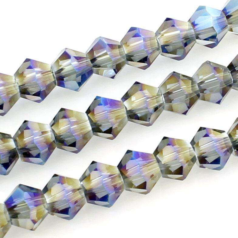 Premium Crystal 5mm Bicone Beads - Electric Blue