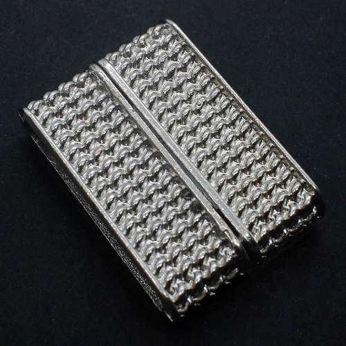Magnetic Clasp 29mm Glue In - Rhodium Colour