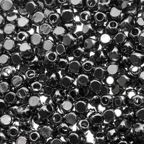 Spacer Bead Dice Cubes 3mm 25pcs - Black Plated