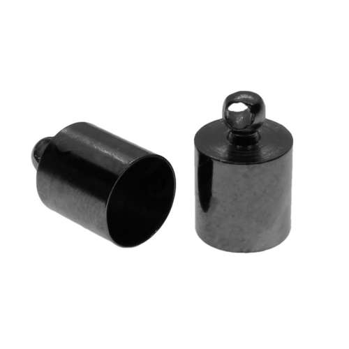 Bead Cap with Loop 7x11mm 8pcs - Black Plated