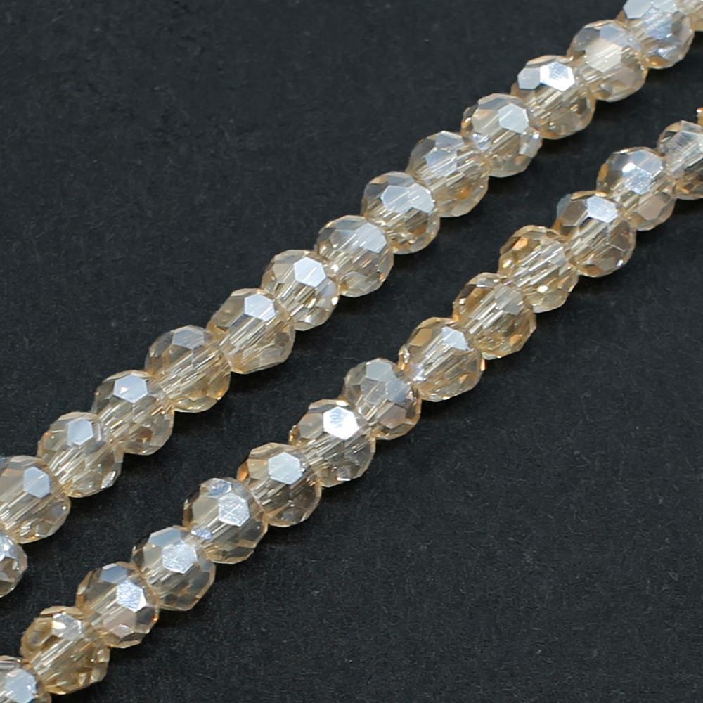 Crystal Round Beads  3mm - Champagne AB