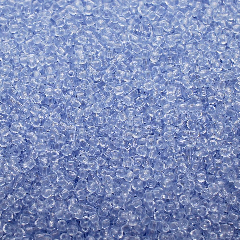FGB Beads Transparent Icey Blue Size 12 - 50g