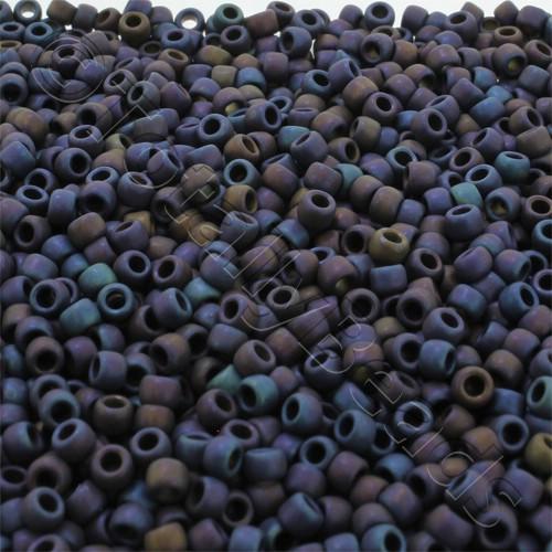 Toho Size 8 Seed Beads 10g -  Frosted Metallic Nebula