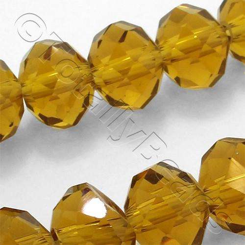 12mm crystal beads topaz — faceted for jewelry making and beadwork