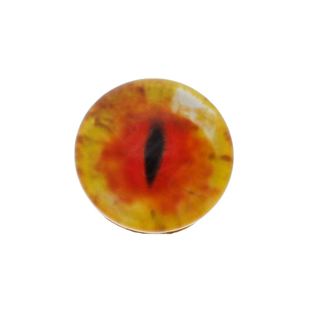 Glass Cabochon 20mm - Dragon Eye orange Colour