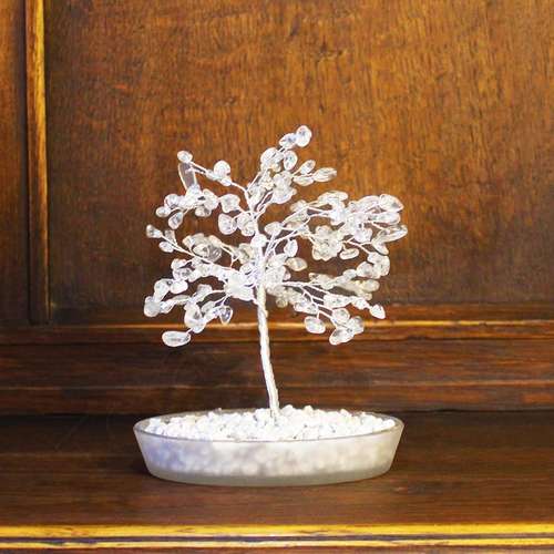 Wire & Gemstone Tree Sculpture Kit rock crystal jewelry making kit — DIY set with beads and instructions for creating handmade jewelry