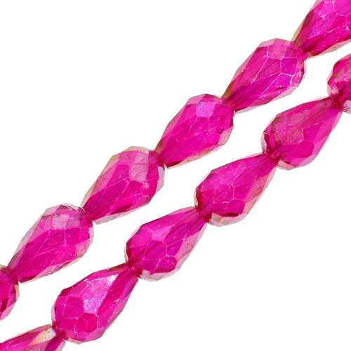 11mm crystal beads fuschia — faceted for jewelry making and beadwork