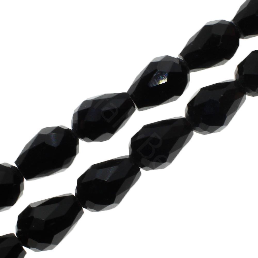 11mm crystal beads jet black — faceted for jewelry making and beadwork