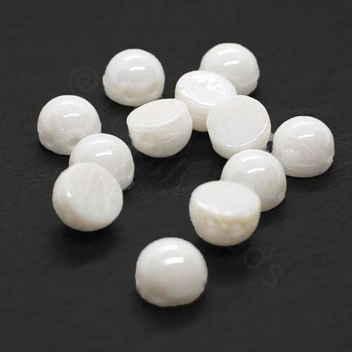 7mm Czech glass glass beads luster opaque white — pack of 25, high-quality two-hole beads ideal for jewelry making, bead weaving, and crafts