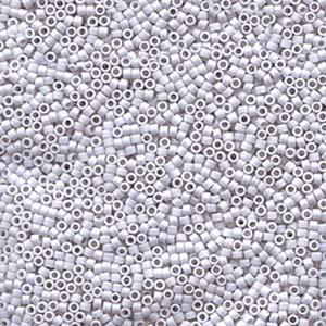 Miyuki Delica Beads Size 11 - Matt Opaque Ghost Grey DB1589 5g
