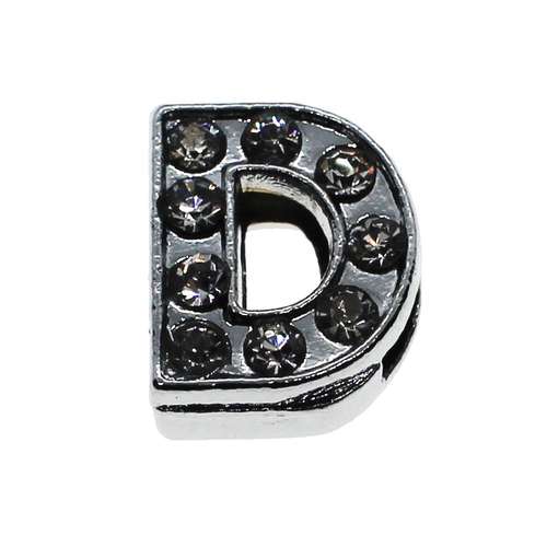 Slider Letter Bead - D