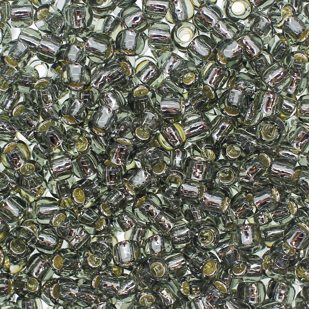 Toho Size 6 Seed Beads 10g - Silver Lined Black Diamond