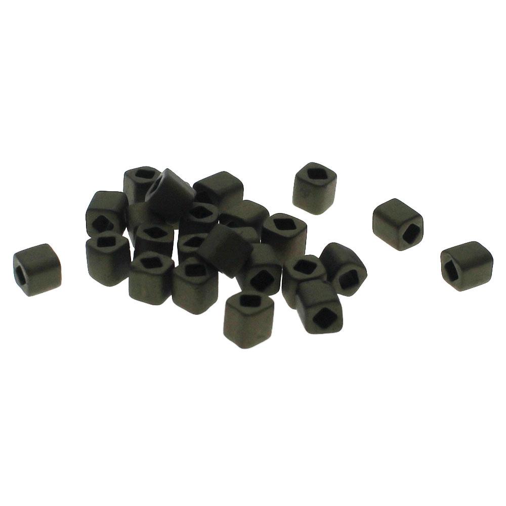 Toho Cubes 4mm 10g - Matt Iris Dk Olive