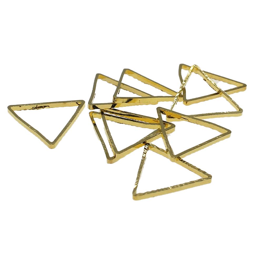 Geometric Triangle Gold Plated Rings - 10mm - 6g