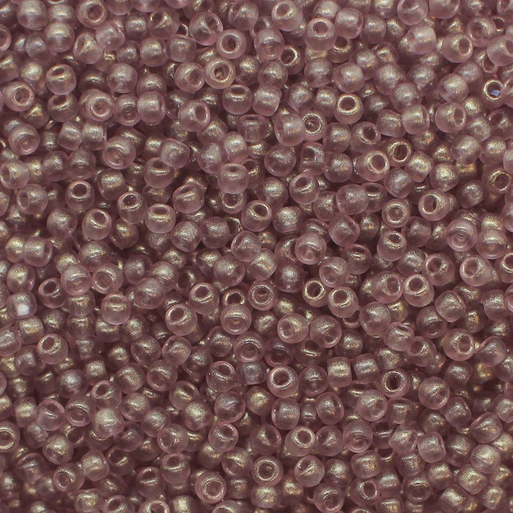 Toho Size 11 Seed Beads 10g - Suede Gold Amethyst
