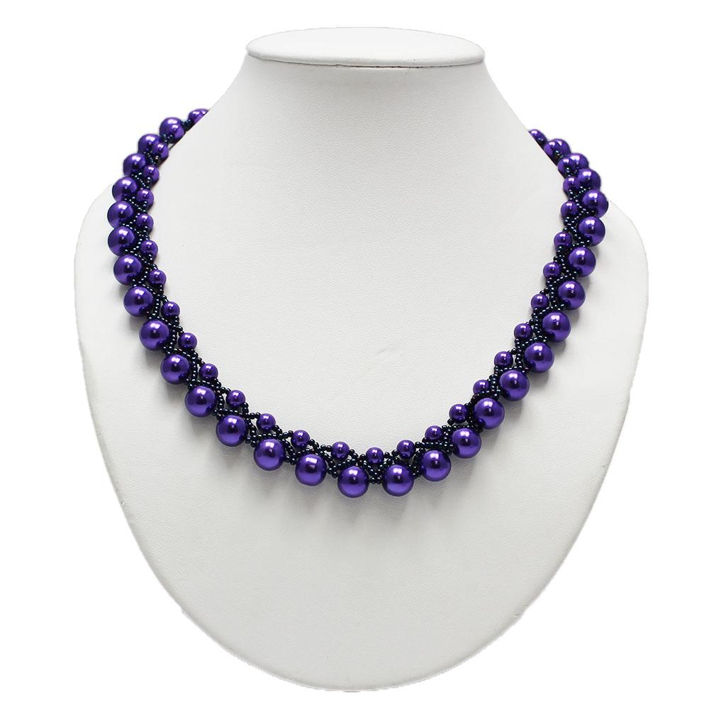 Netted Pearl Necklace - Twilight
