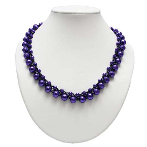 Netted Pearl Necklace twilight necklace making kit — DIY set with beads and instructions for creating handmade jewelry