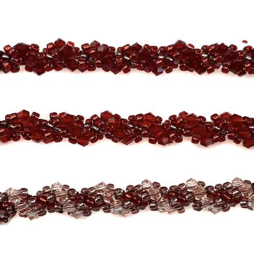 Selena Spiral Jewellery kit red rose jewelry making kit — DIY set with beads and instructions for creating handmade jewelry