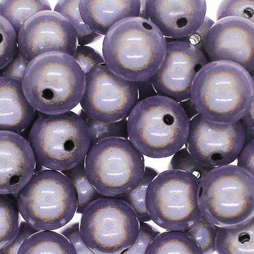 14mm Miracle acrylic round beads 14mm round lilac 16pcs — pack of 16, reflective 3D-effect beads ideal for jewelry making, crafts, and de…