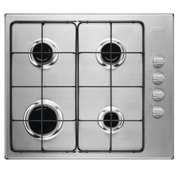 Zanussi ZGH62414XS 60cm 4 Zone Rotary Gas Hob U43959