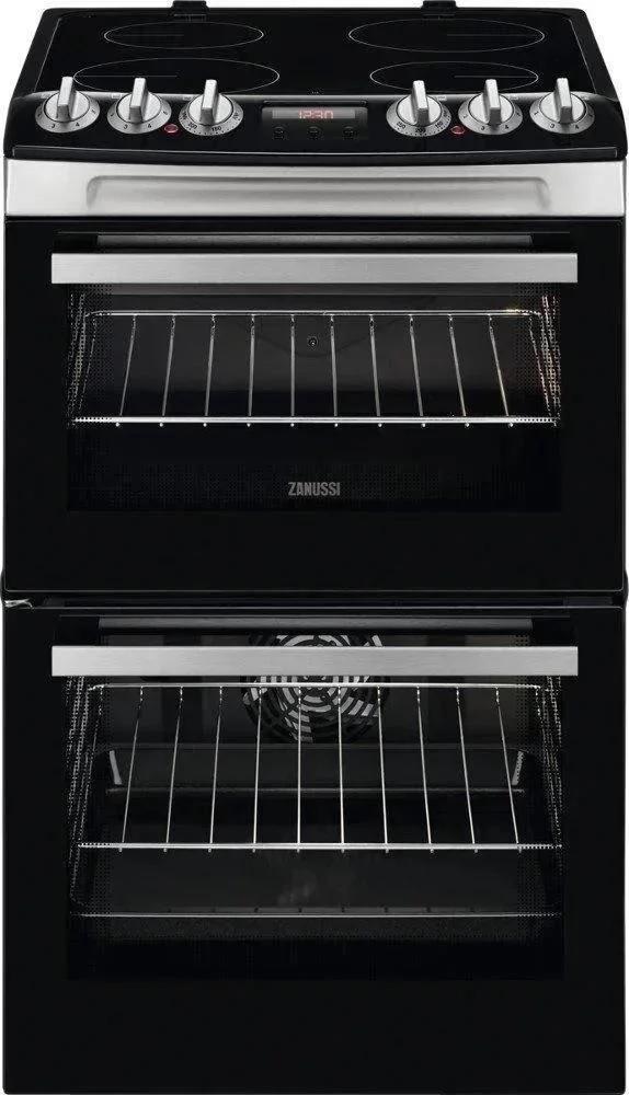 Zanussi ZCV46250XA 55cm Electric Cooker Ceramic Hob Stainless Steel U50472