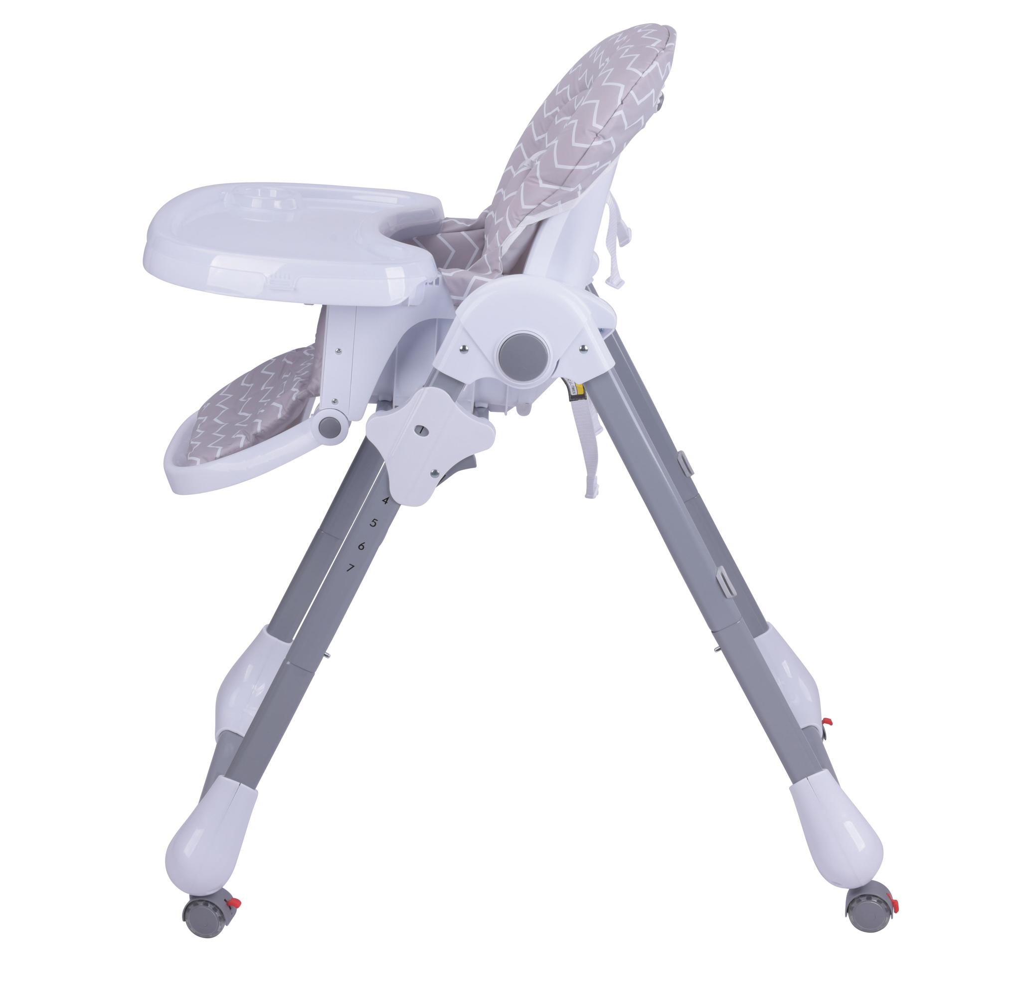 Snack n' Munch baby high chair in Grey wave design by Babyco