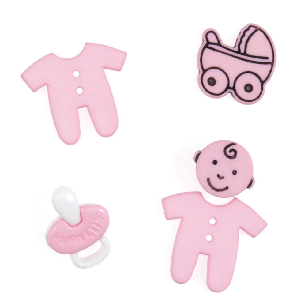 Pink Baby Novelty Buttons B6408 M30