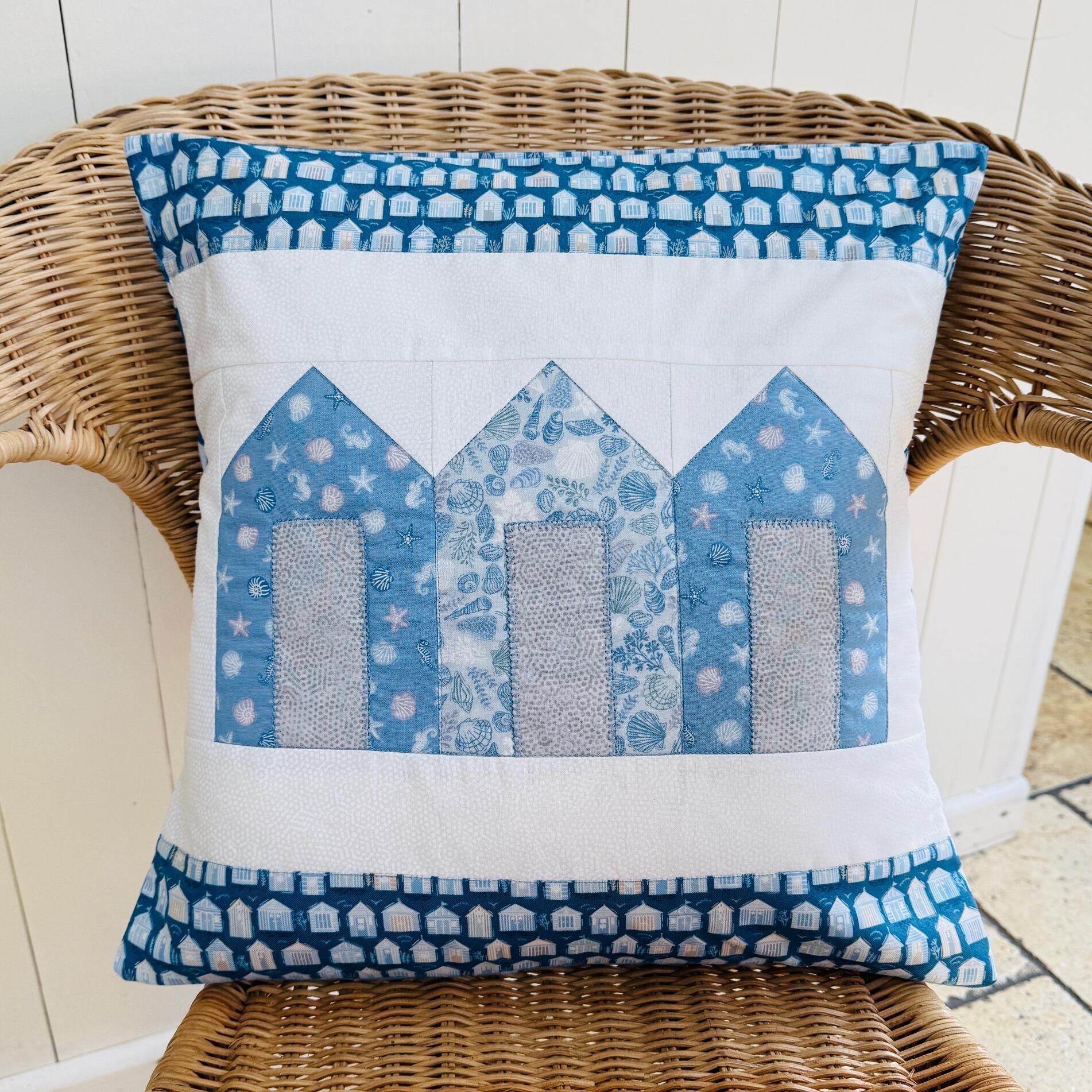 Voysey Hexagon Hand Pieced & Redwork Cushion Kit
