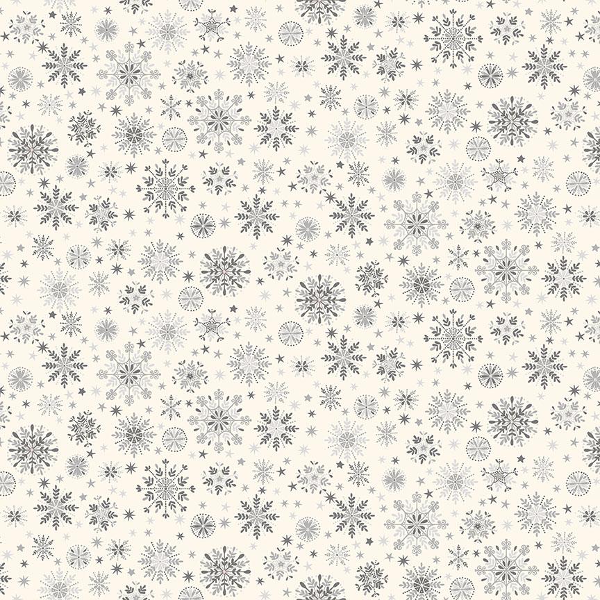 Scandi 2022 - Snowflakes Grey on Cream 2457-S2